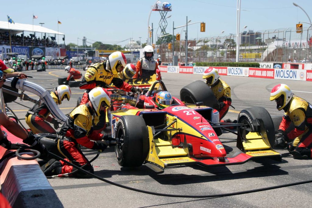 mijack conquest indy car pit stop