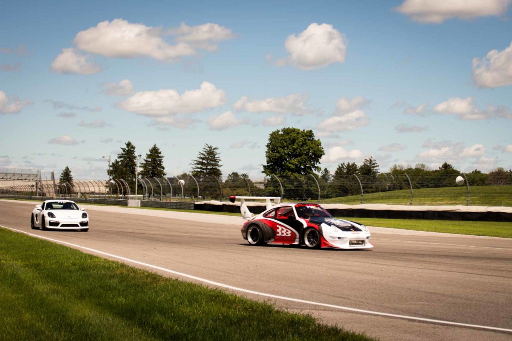 porsche 930 with 993 body at indianapolis motor speedway