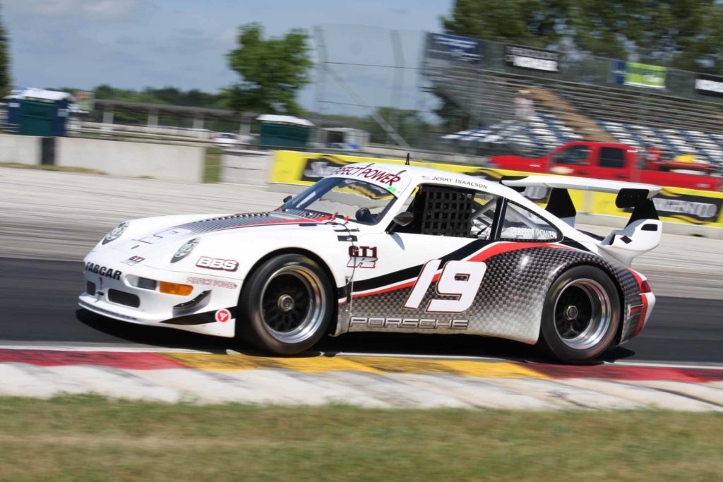 porsche 930 with 993 body at race track