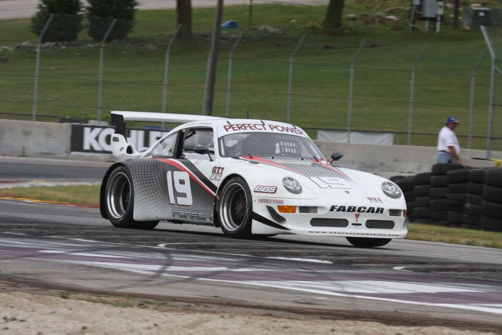 porsche 930 with 993 body at race track