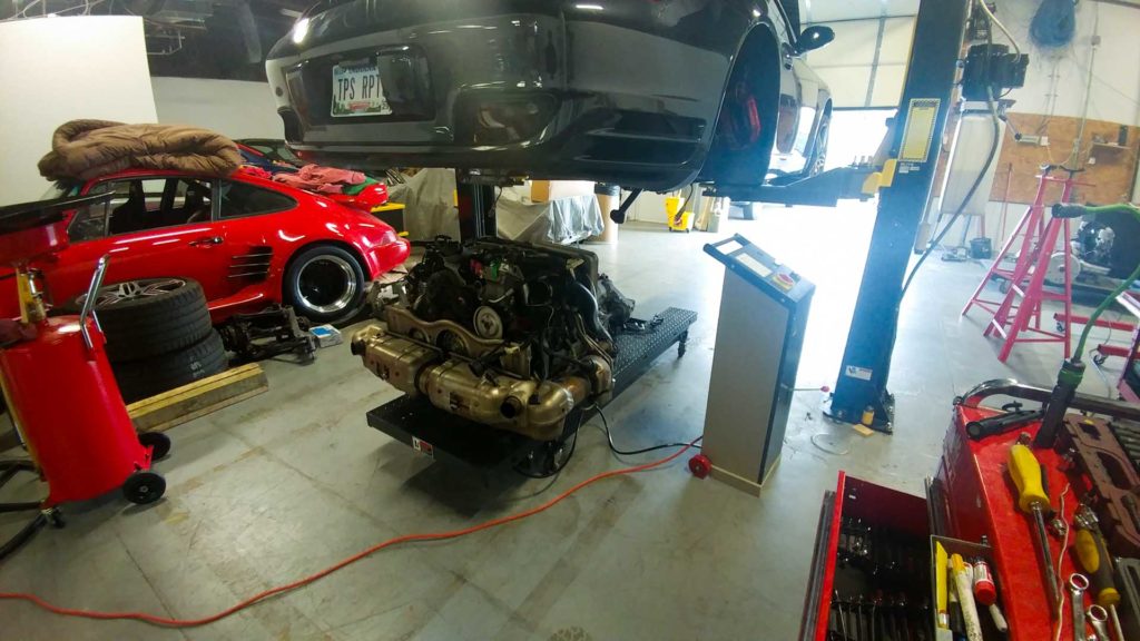 redstone pe taking engine out of porsche 997